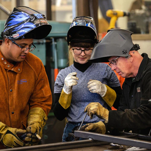 Cabrillo College Welding Technology Students and Teacher
