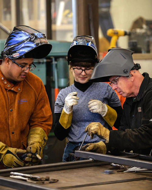 Cabrillo College Welding Technology Students and Teacher