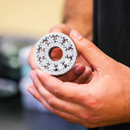 Cabrillo College Tecnología de Ingeniería Ensamblajes de Engranajes Impresos en 3D