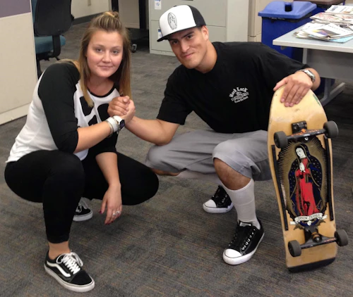 two students shaking hands