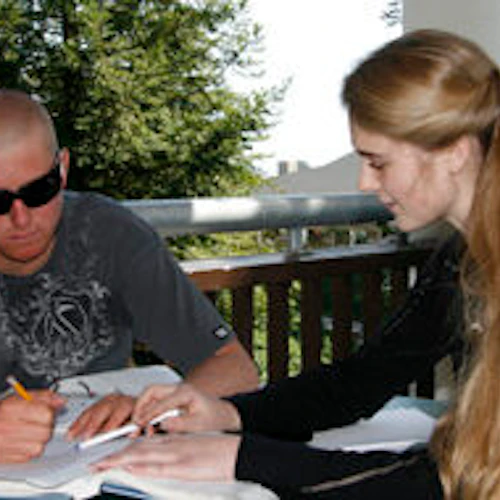 Tutor Working with Student