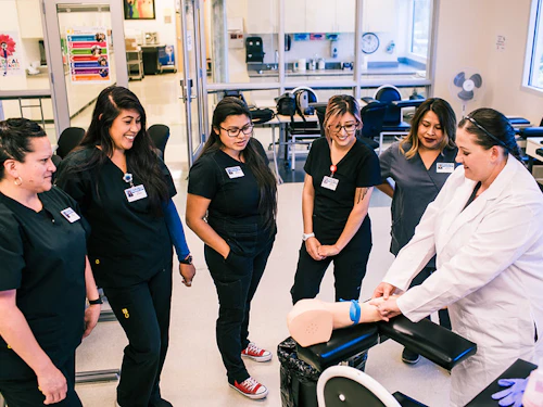 students getting instruction