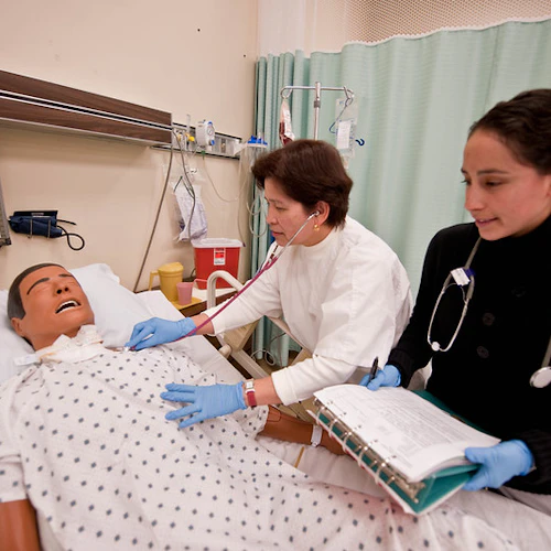 Estudiante con profesor