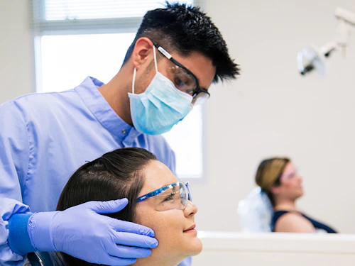 male dental hygiene student