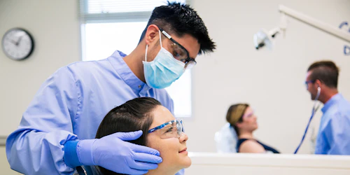 male dental hygiene student