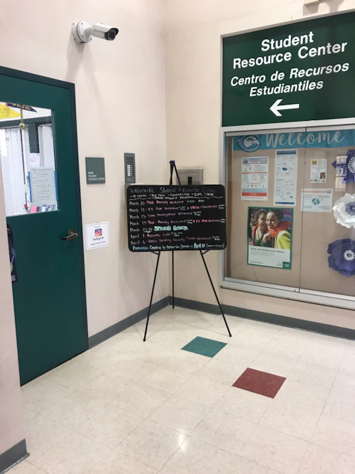 board sign outside of office
