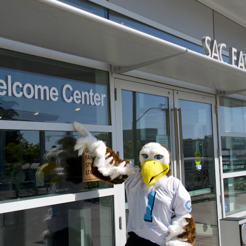 Sammy at Welcome Center