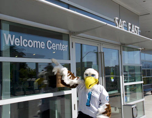 Sammy at Welcome Center