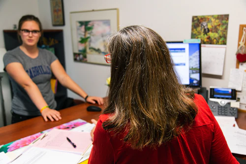 student and counselor
