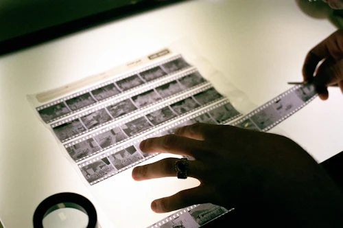 photo film in photo sleeves