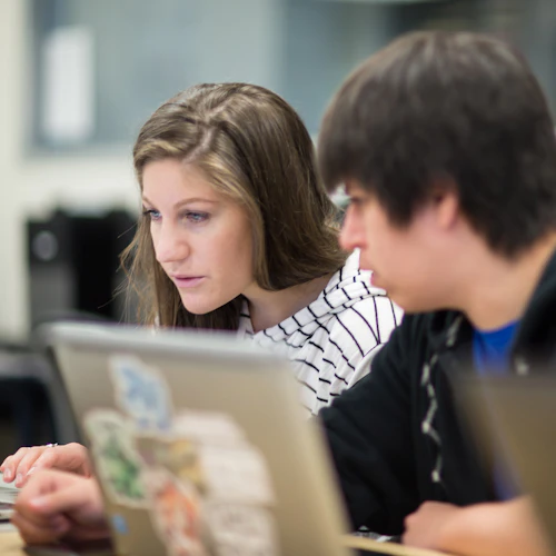 Students on computer