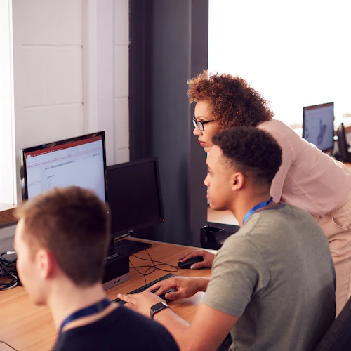 College Students in Lab