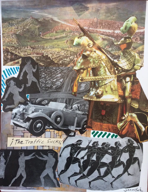 tarjeta con imágenes de arte