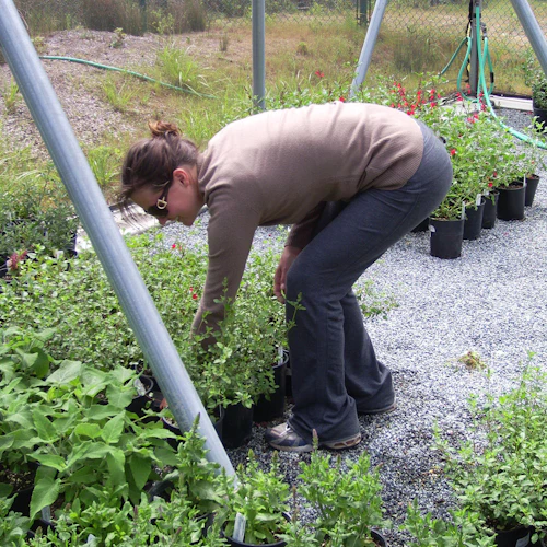 estudiante en el área de guardería