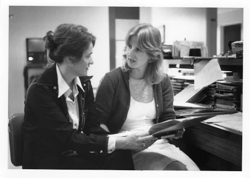 a Counselor with a students in the 70's