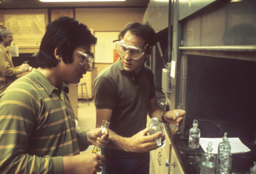 Chemistry student and instructor