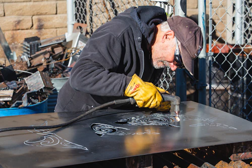 estudiante de soldadura