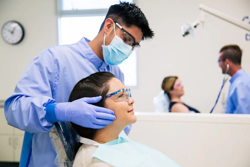 student with patient