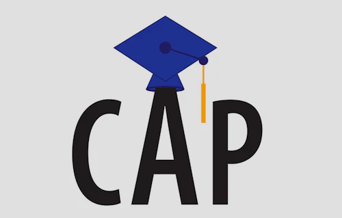 CAP Logo (The word C A P with Graduation CAP on top of the A)
