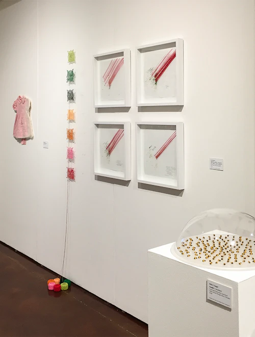 Vista de galería, pared lateral: Lalla Essaydi, Kevin B. Chen, Squeak Carnwath, Joe Anrheim