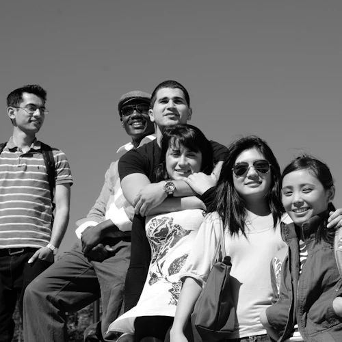 group of students smiling