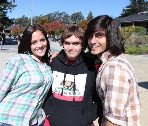 estudiantes en el patio