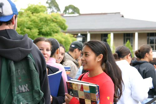 Decorative image: group of students on campus