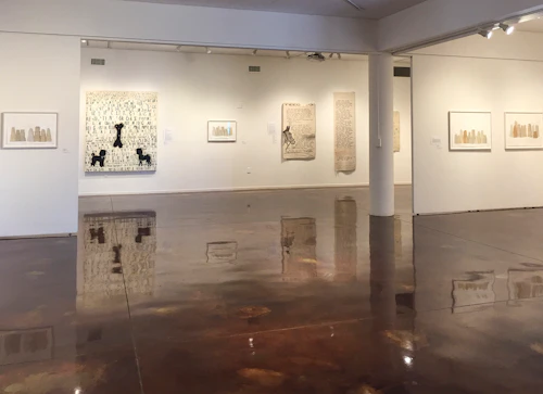 Installation view of Contextual: Visualizing Language