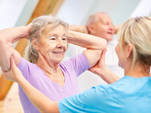 entrenador con cliente