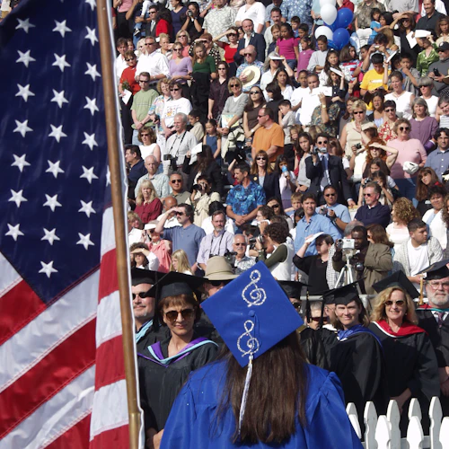 student at graduation