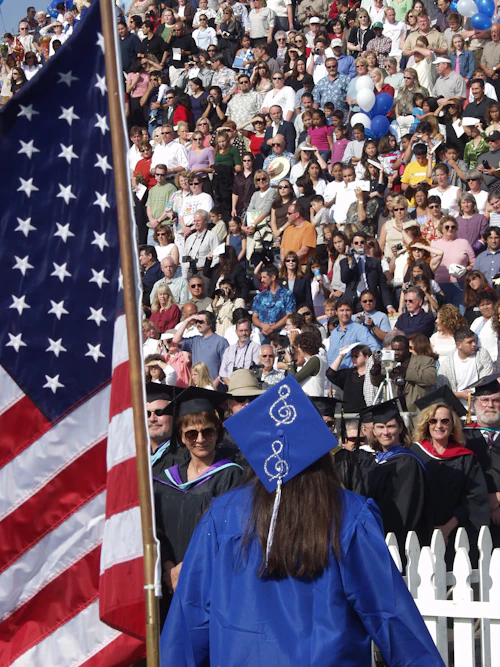 student at graduation