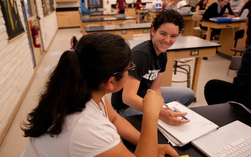 students studying in STEM