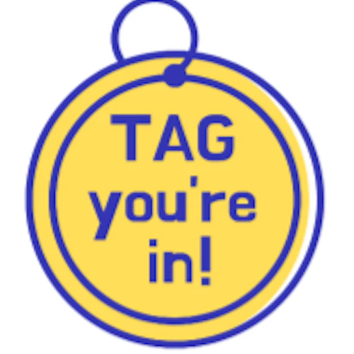 imagen de una etiqueta con el mensaje de estás dentro