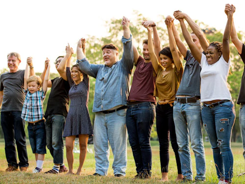 Group of People Holding hand in Unity