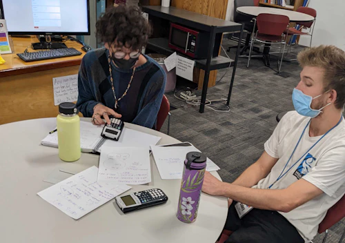 Student working with a Tutor