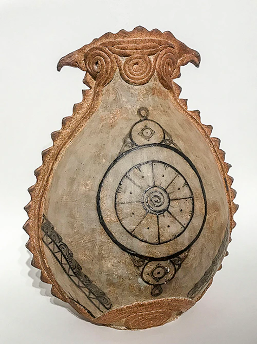 Rae B. Fontaine, Ojos del Espectador, cerámica al fuego de raku