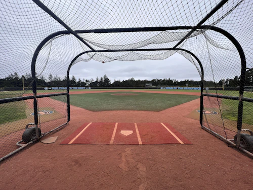 campo de béisbol con cancha de golpes