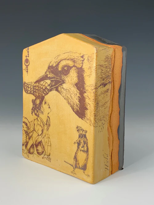 Julia Feld, Entre Amigos, arcilla, glazas, subglazas, decalcomanías