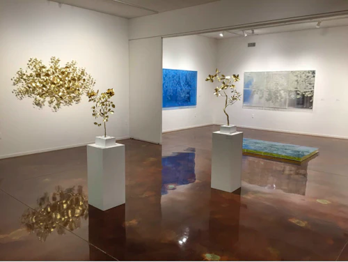 Vista de instalación del espacio de galería trasero izquierdo, Kirk Maxson + Natalya Burd