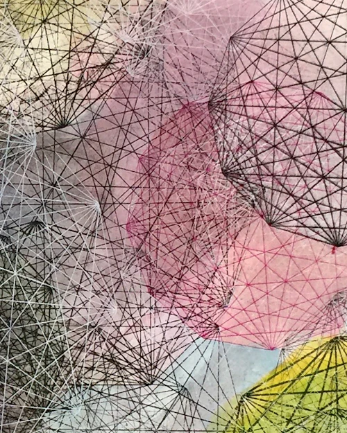 imagen abstracta de líneas geométricas, como un espirógrafo