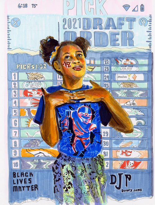 poster paining of an African American girl, regarding identity