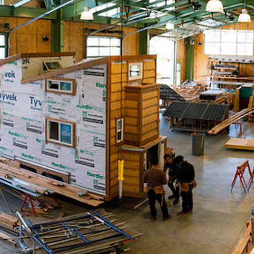 Construction Class building a sample house