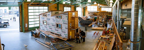 Construction Class building a sample house