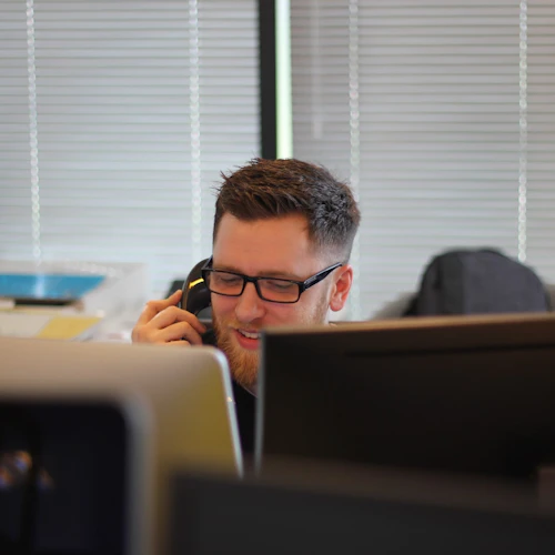 Man speaking on phone