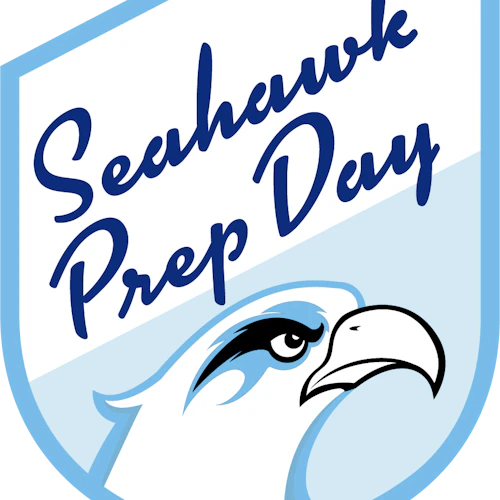 logo: Seahawk Pep Day in a shield with a seahawk