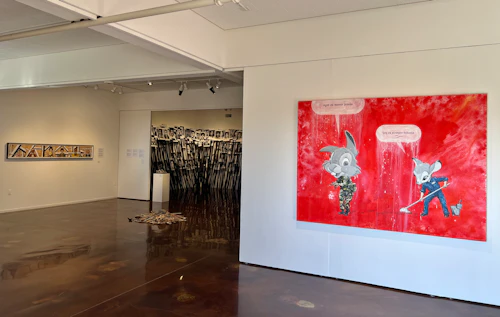 vista frontal de la galería