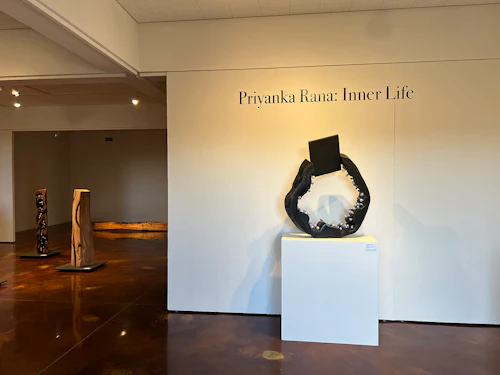 Installation view, title wall