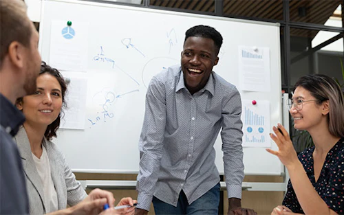 people working together