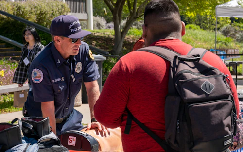 sheriff at the job fair