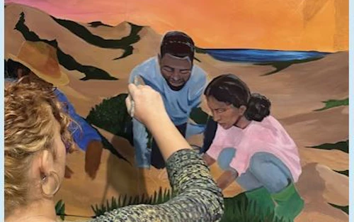 African American Cafeteria Mural